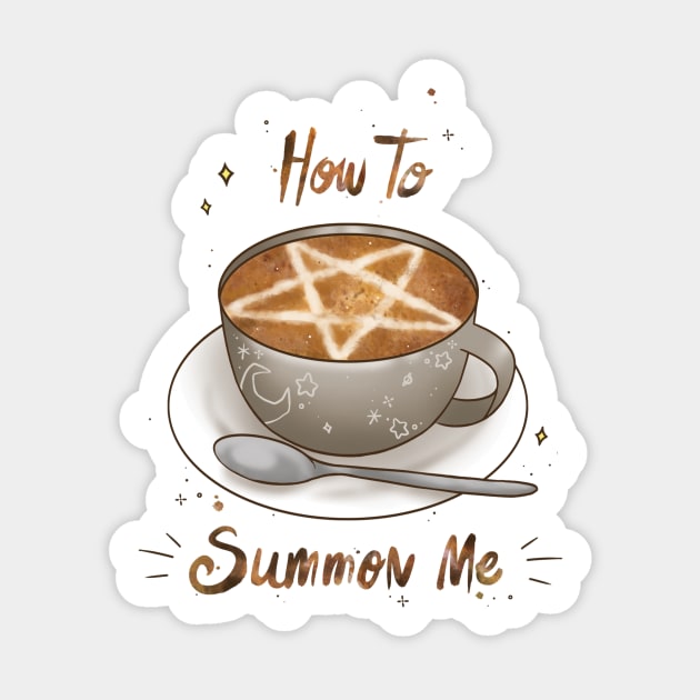 Funny Coffee Design - Perfect for Halloween Sticker by TheGhoulishGarb